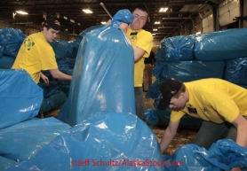 Thursday February 9, 2012   Iditarod volunteers including a large contingency of members of the