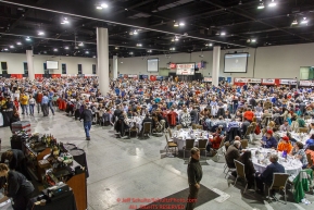 A crowd of over 2,000 attend the 2016 Iditarod musher position drawing banquet at the Dena'ina convention center in Anchorage, Alaska on Thursday March 3, 2016  Â© Jeff Schultz/SchultzPhoto.com ALL RIGHTS RESERVEDDO NOT REPRODUCE WITHOUT PERMISSION