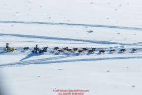 A team is passed as they run on the trail along the Tanana river between Fairbanks and Nenana during the 2017 Iditarod on Monday March 6, 2017.Photo by Jeff Schultz/SchultzPhoto.com  (C) 2017  ALL RIGHTS RESVERVED