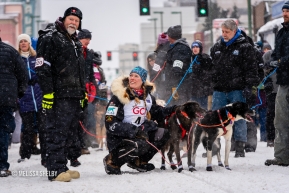 Team Berington at the ceremonial start in Anchorage, AK of the 2020 Iditarod.