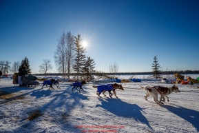 Ryan Anderson leaves  the Tanana checkpoint during the 2017 Iditarod on Wednesday afternoon March 8, 2017.Photo by Jeff Schultz/SchultzPhoto.com  (C) 2017  ALL RIGHTS RESERVED