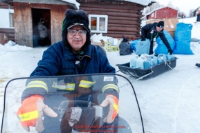 Longtime volunteer & resident of Ruby, Billy Honea brings a load of water to the community center at the Ruby checkpoint during the 2017 Iditarod on Thursday morning March 9, 2017.Photo by Jeff Schultz/SchultzPhoto.com  (C) 2017  ALL RIGHTS RESERVED