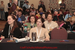 Thursday March 1, 1012  Mandatory musher meeting and musher portrait at the Millenium Alaskan Hotel in Anchorage, Alaska.