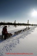 Saturday March 10, 2012 Aliy Zirkle on the trail not far from Kaltag enroute to Unalakleet. Iditarod 2012.