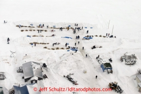 The Unalakleet checkpoint can be seen from above Sunday March 10, 2013.Iditarod Sled Dog Race 2013Photo by Jeff Schultz copyright 2013 DO NOT REPRODUCE WITHOUT PERMISSION