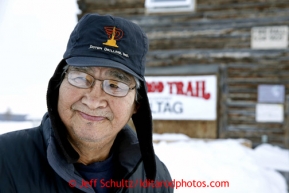 Volunteer at the Kaltag checkpoint on Sunday March 10, 2013.Iditarod Sled Dog Race 2013Photo by Jeff Schultz copyright 2013 DO NOT REPRODUCE WITHOUT PERMISSION