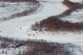 Iditarod Checkpoint From the Air - 2023