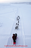 Sunday March 11, 2012  Sigrid Ekran on the slough shorlty after leaving Unalakleet.   Iditarod 2012.