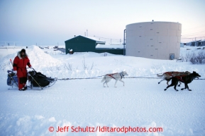 Ray Redington, Jr., arrives at the Elim checkpoint on Monday March 11, 2013.Iditarod Sled Dog Race 2013Photo by Jeff Schultz copyright 2013 DO NOT REPRODUCE WITHOUT PERMISSION