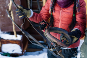 Marty Runkle Holding Old Dog Harness