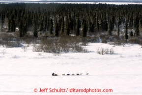 Mitch Seavey on the Fish River shorlty after leaving White Mountain on Tuesday March 12, 2013.Iditarod Sled Dog Race 2013Photo by Jeff Schultz copyright 2013 DO NOT REPRODUCE WITHOUT PERMISSION