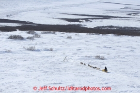 Mitch Seavey runs down Topkok hill on his way to Safety and Nome on Tuesday March 12, 2013.Iditarod Sled Dog Race 2013Photo by Jeff Schultz copyright 2013 DO NOT REPRODUCE WITHOUT PERMISSION