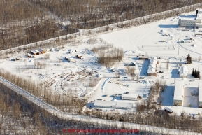 Teams rest in the sun at Galena in the afternoon on Thursday March 12, 2015 during the 2015 Iditarod(C) Jeff Schultz/SchultzPhoto.com - ALL RIGHTS RESERVED DUPLICATION  PROHIBITED  WITHOUT  PERMISSION