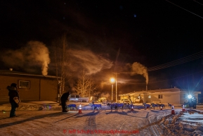 Brian Wilmshurst checks into the Galena checkpoint in the very, very early morning hours on Friday March 13, 2015 during Iditarod 2015.  (C) Jeff Schultz/SchultzPhoto.com - ALL RIGHTS RESERVED DUPLICATION  PROHIBITED  WITHOUT  PERMISSION