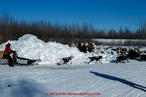 Lance Mackey leaves in the afternoon from the Galena checkpoint on Friday March 13, 2015 during Iditarod 2015.  (C) Jeff Schultz/SchultzPhoto.com - ALL RIGHTS RESERVED DUPLICATION  PROHIBITED  WITHOUT  PERMISSION