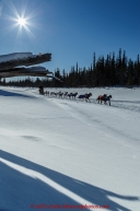 Jason Mackey on a slough shorlty after leaving the Galena checkpoint on Friday March 13, 2015 during Iditarod 2015.  (C) Jeff Schultz/SchultzPhoto.com - ALL RIGHTS RESERVED DUPLICATION  PROHIBITED  WITHOUT  PERMISSION