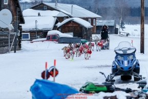 Ed Stielstra arrives in the morning at the Kaltag checkpoint in on Sunday March 13th during the 2016 Iditarod.  Alaska    Photo by Jeff Schultz (C) 2016  ALL RIGHTS RESERVED