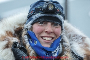 Kristi Berington portrait shorlty after she crossed the finish line in Nome on Thursday March 13 during the 2014 Iditarod Sled Dog Race.PHOTO (c) BY JEFF SCHULTZ/IditarodPhotos.com -- REPRODUCTION PROHIBITED WITHOUT PERMISSION