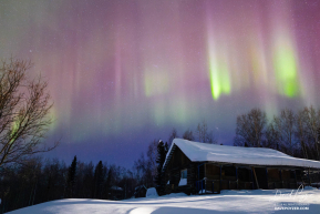 Northern Lights Over House