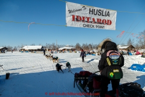 Scott Janssen arrives in the afternoon at the Huslia checkpoint on Saturday  March 14, 2015 during Iditarod 2015.  (C) Jeff Schultz/SchultzPhoto.com - ALL RIGHTS RESERVED DUPLICATION  PROHIBITED  WITHOUT  PERMISSION