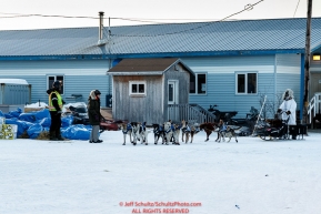 Hugh Neff arrives at the Koyuk checkpoint on Monday March 14th during the 2016 Iditarod.  Alaska    Photo by Jeff Schultz (C) 2016  ALL RIGHTS RESERVED