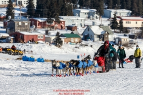 Mitch Seavey leaving the White Mountain checkpoint on Monday March 14th during the 2016 Iditarod.  Alaska    Photo by Jeff Schultz (C) 2016  ALL RIGHTS RESERVED