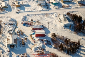 An ariel view of the Elim Checkpoint during the 2017 Iditarod on Tuesday morning March 14, 2017.Photo by Jeff Schultz/SchultzPhoto.com  (C) 2017  ALL RIGHTS RESERVED