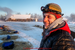 Rohn Buser at the Huslia checkpoint on the morning of Sunday  March 15, 2015 during Iditarod 2015.  (C) Jeff Schultz/SchultzPhoto.com - ALL RIGHTS RESERVED DUPLICATION  PROHIBITED  WITHOUT  PERMISSION