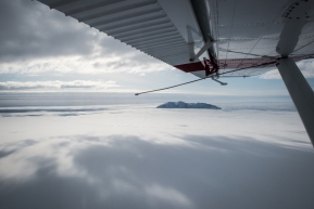 Flying from Unalakleet to White Mountain, March 16th, 2020.