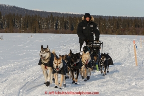 Dallas Seavey is on the trail a few miles after leaving the White Mountain checkpoint on Tuesday March 16, 2015 during Iditarod 2015.  (C) Jeff Schultz/SchultzPhoto.com - ALL RIGHTS RESERVED DUPLICATION  PROHIBITED  WITHOUT  PERMISSION