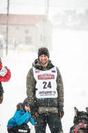 Jeff Deeter of Fairbanks, AK, finishes in Nome in 16th place in the 2020 Iditarod on March 18th, 2020.