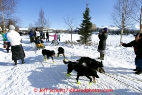 Brent Sass runs along the bike/ski trail during the ceremonial start of the Iditarod sled dog race Anchorage Saturday, March 2, 2013. Photo (C) Jeff Schultz/IditarodPhotos.com  Do not reproduce without permission