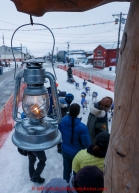 Lachlan Clarke runs up the finish chute at  Nome as the