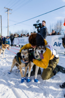 Justin Olnes Hugs Lead Dogs