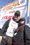 Sunday, March 4, 2012  Honorary musher, Dave Olson and his wife Donna, at the restart of Iditarod 2012 in Willow, Alaska.