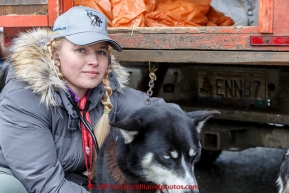 A veterinarian checking a dog at the mandatory pre-race veterinary checkup held at Iditarod headquarters in Wasilla on Wednesday March 4, 2015 during the 2015 Iditarod(C) Jeff Schultz/SchultzPhoto.com - ALL RIGHTS RESERVED DUPLICATION  PROHIBITED  WITHOUT  PERMISSION