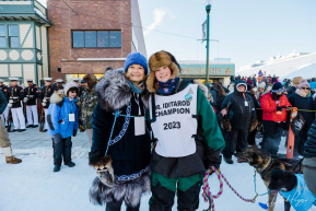 Senator Lisa Murkowski and Jr Iditarod Champion Emily Robinson