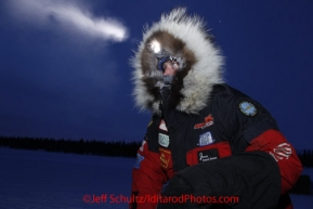 Monday March 5, 2012  Paul Gebhardt at the Finger Lake checkpoint during Iditarod 2012.