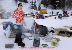 Monday March 5, 2012  Martin Buser at the Finger Lake checkpoint during Iditarod 2012.