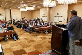 Race Manager and Marshal Mark Nordman talks at the mandatory musher meeting on Thursday March 5, 2015 at the Millennium Hotel race headquarters in Anchorage.  Iditarod 2015 (C) Jeff Schultz/SchultzPhoto.com - ALL RIGHTS RESERVED DUPLICATION  PROHIBITED  WITHOUT  PERMISSION