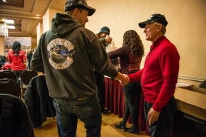 2020 Iditarod musher meeting held at the Lakefront in Anchorage, Alaska