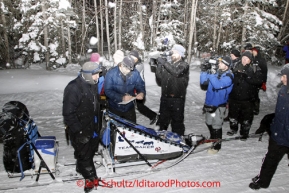 Tuesday March 6, 2012  John Baker arrived at the McGrath checkpoint shortly after Aliy Zirkle, Iditarod 2012.