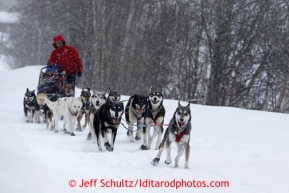 Jason Makcey on the road out of Takotna t just before dawn on Wednesday March 6, 2013.Iditarod Sled Dog Race 2013Photo by Jeff Schultz copyright 2013 DO NOT REPRODUCE WITHOUT PERMISSION