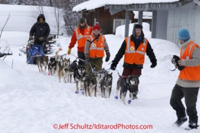 Wednesday March 7, 2012   Norwegian exchange students park Bill Pinkham team at the Takotna checkpoint Iditarod 2012.