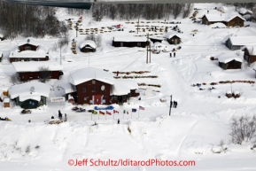 Wednesday March 7, 2012  Aerial view of Takotna, Iditarod 2012.