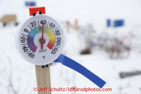 The thermometer reads 40 degrees above zero at the halfway checkpoint of Iditarod on Thursday March 7, 2013.

Iditarod Sled Dog Race 2013

Photo by Jeff Schultz copyright 2013 DO NOT REPRODUCE WITHOUT PERMISSION