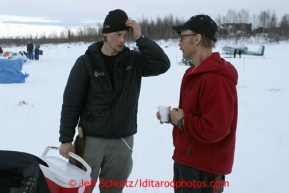 Dallas Seavey, left, talks with his dad Mitch shortly after his arrival to the halfway checkpoint of Iditarod on Thursday March 7, 2013.

Iditarod Sled Dog Race 2013

Photo by Jeff Schultz copyright 2013 DO NOT REPRODUCE WITHOUT PERMISSION