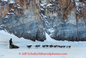 Norwegian musher, Joar Leifseth-Ulsom,  runs on the Yukon after leaving Ruby on Friday, March 7, during the Iditarod Sled Dog Race 2014.PHOTO (c) BY JEFF SCHULTZ/IditarodPhotos.com -- REPRODUCTION PROHIBITED WITHOUT PERMISSION