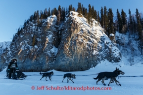 Richie Diehl runs down the Yukon river shortly after leaving the Ruby checkpoint on Friday, March 7, during the Iditarod Sled Dog Race 2014.PHOTO (c) BY JEFF SCHULTZ/IditarodPhotos.com -- REPRODUCTION PROHIBITED WITHOUT PERMISSION