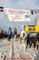 A Thomas Waerner dog jumps in anticipation of leaving the start line during the cermonial start day of Iditarod 2015. Saturday March 7, 2015(C) Jeff Schultz/SchultzPhoto.com - ALL RIGHTS RESERVED DUPLICATION  PROHIBITED  WITHOUT  PERMISSION